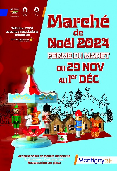 Affiche Marché de Noël Montigny le Bretonneux 2024